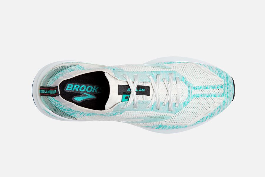 Brooks Bedlam 3 Road Running Shoes Womens White/Turquoise 630194-GRT